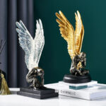 Golden Angel Wings Decorative Sculpture for Home & Office