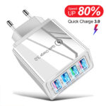 USB Charger Quick Charge 3.0 4 Phone Adapter For Tablet Portable Wall Mobile Charger Fast Charger - Image 7