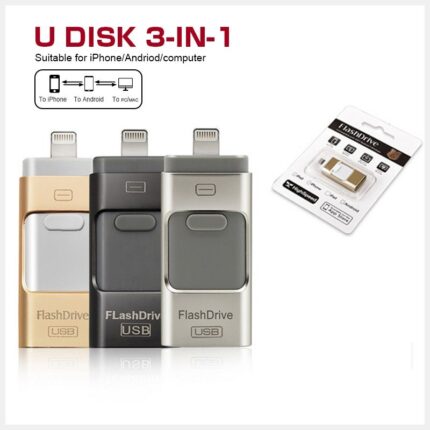 3-in-1 OTG USB Flash Drive for Computer & Mobile Phones