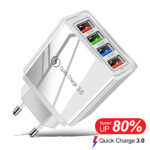 USB Charger Quick Charge 3.0 4 Phone Adapter For Tablet Portable Wall Mobile Charger Fast Charger - Image 8