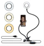 LED Selfie Ring Light for Live Adjustable Makeup Light-8cm Stand - Image 5
