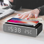 LED Electric Alarm Clock With Wireless Charger Desktop Digital Despertador Thermometer Clock HD Mirror Clock Watch Table Decor - Image 4