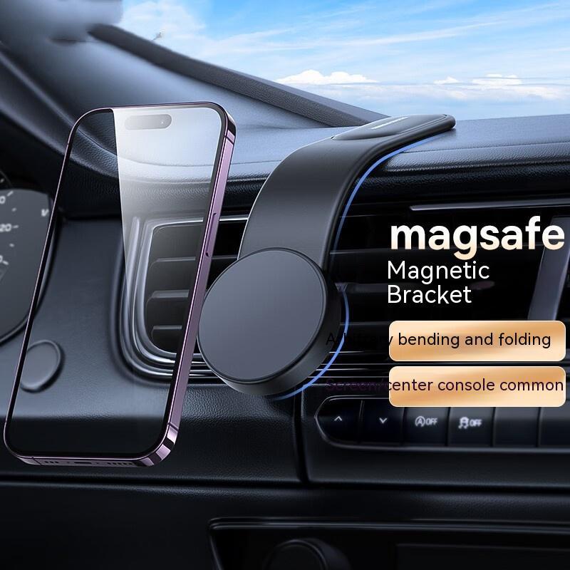 91921e88-e653-403b-8764-0ccbef58cb67_trans.jpeg Magnetic Bendable Car Mobile Phone Holder Wireless Charger Phone Holder 15W Car Dash Mount Compatible With Phone - Image 1