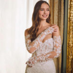 Off-shoulder Lace Long Sleeve Fishtail Gown - Image 3