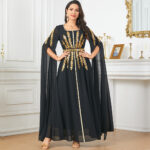 Arab Women's Robe Super Long Sleeve Muslim Dress - Image 5