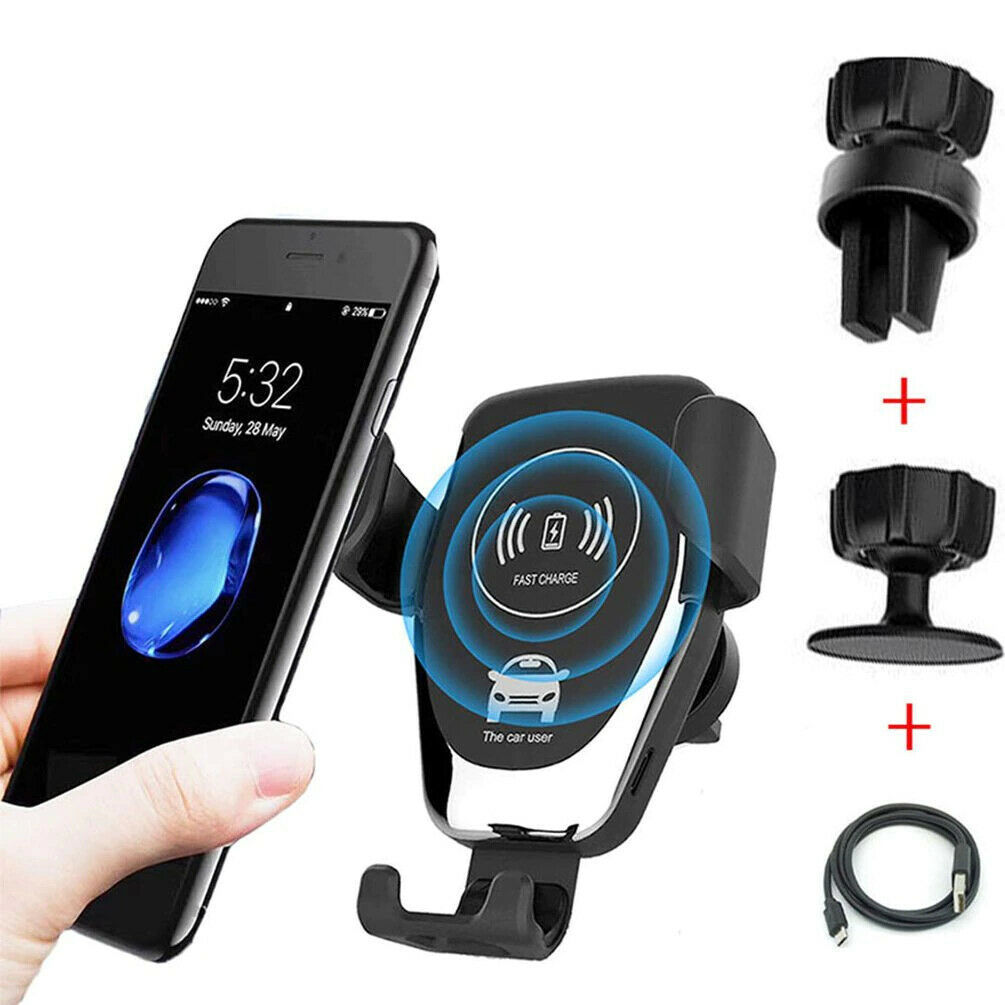 10W Qi Wireless Car Charger with Auto Clamp